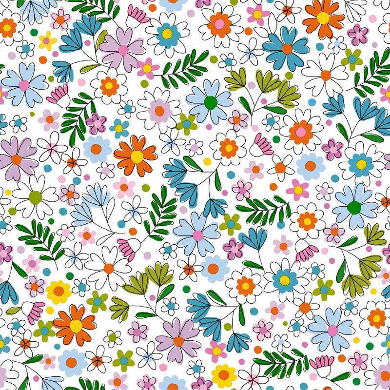 Bright Flowers Multi PVC Vinyl Wipe Clean Tablecloth  220cm x 140cm Warehouse Clearance