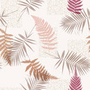Fern Leaves Natural PVC Vinyl Tablecloth 20 Metres Roll - Warehouse Clearance