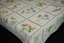 Kew Flower Butterfly Bird Botanical PVC Tablecloth 20 Metres Roll
