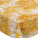 Palm Leaves Ochre Yellow PVC Vinyl Tablecloth 20 Metres Roll - Warehouse Clearance