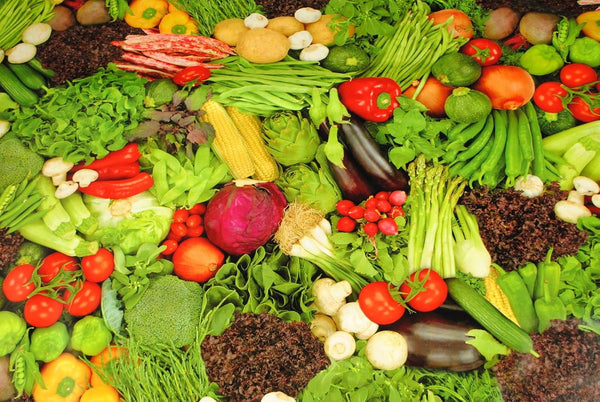 Vegetables vinyl tablecloth ROUND 140cm -Warehouse Clearance