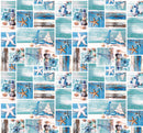 Starfish Beach PVC Vinyl Wipe Clean Tablecloth  100cm x 140cm -Dirty on back- Warehouse Clearance