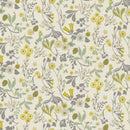 Ashbee Sage Green and Ochre Floral Oilcloth Tablecloth