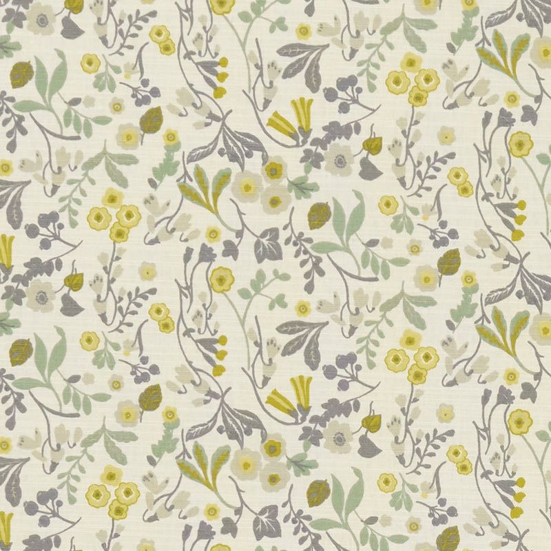 Ashbee Sage Green and Ochre Floral Oilcloth Tablecloth