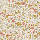 Ashbee Ochre, Grey and  Burnt Orange  Floral Oilcloth Tablecloth