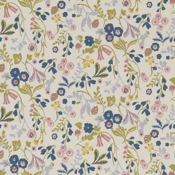 Ashbee Mineral, Teal  and Blush Pink Floral Oilcloth Tablecloth