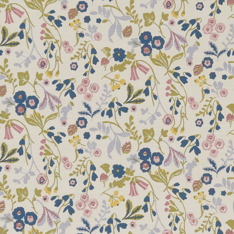 Ashbee Mineral, Teal  and Blush Pink Floral Oilcloth Tablecloth
