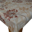Agapanthus Beige Flower PVC Vinyl Tablecloth 20 Metres Roll
