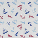 Ahoy Marine Anchors Boats Oilcloth Tablecloth by Clarke and Clarke