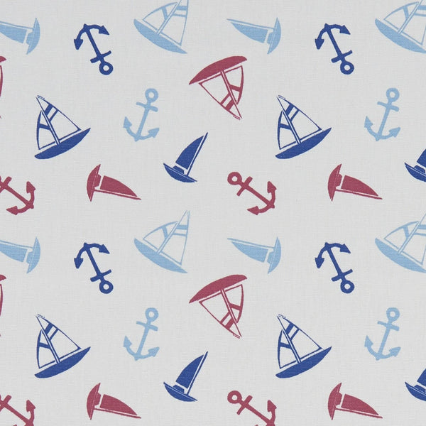 Ahoy Marine Anchors Boats Oilcloth Tablecloth by Clarke and Clarke