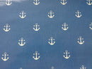 Anchor Blue Oilcloth Tablecloth