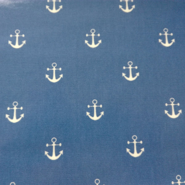 Anchor Blue Oilcloth Tablecloth