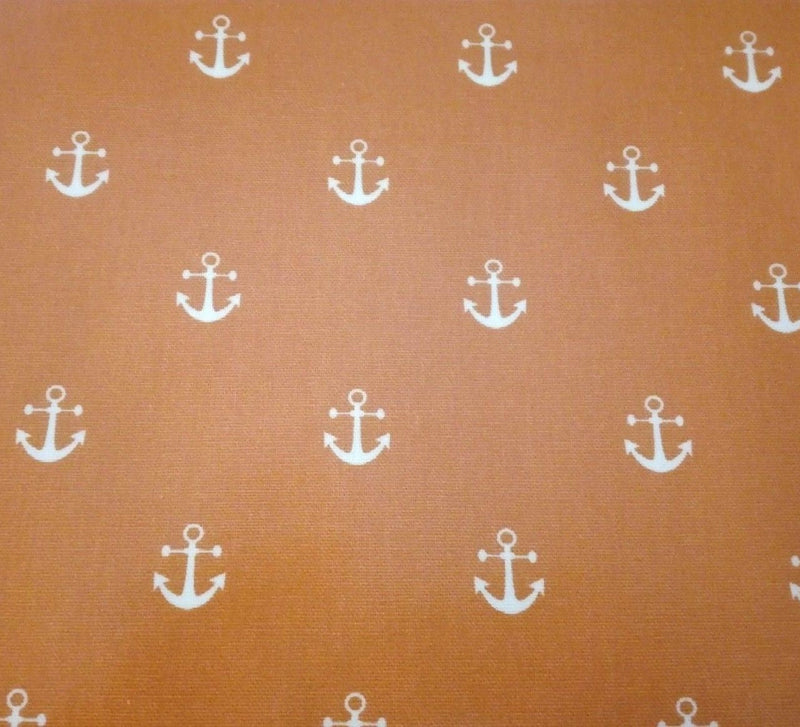 Anchor Burnt Orange Oilcloth Tablecloth