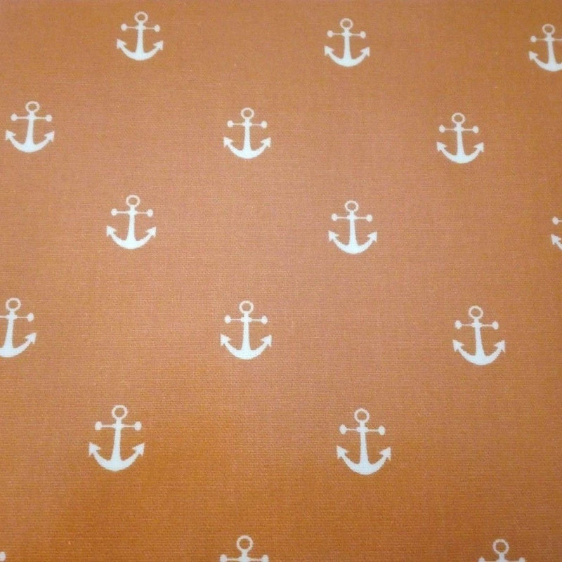 Anchor Burnt Orange Oilcloth Tablecloth