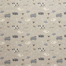 Baa Baa Sheep Charcoal Oilcloth Tablecloth Smd iliv