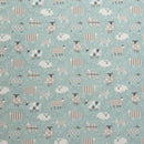 Baa Baa Sheep Duckegg 100% Cotton Fabric  300cm x 140cm Warehouse Clearance
