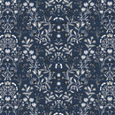 Belvedere  Floral Navy Oilcloth Tablecloth