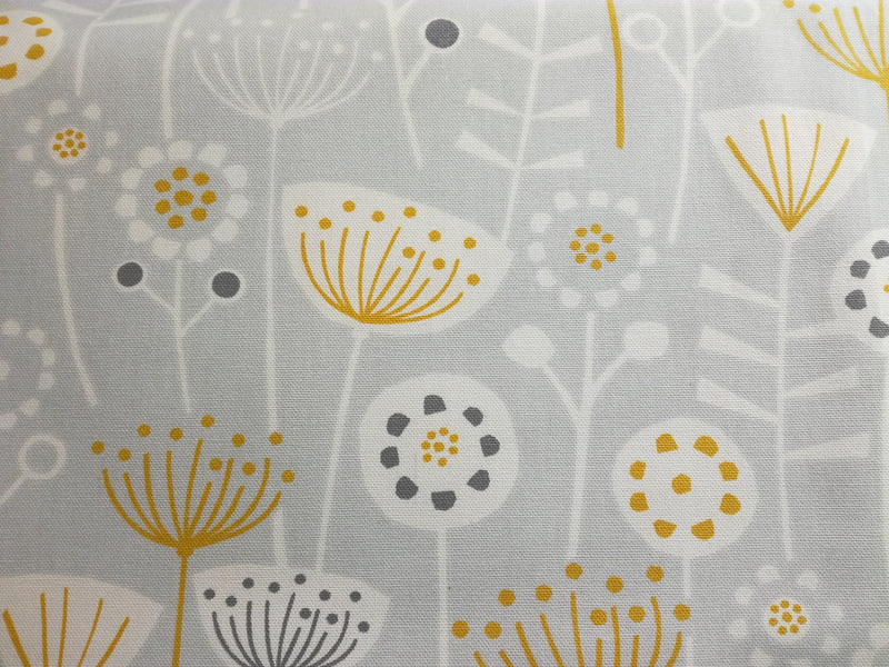 Bergen Grey Floral Scandi Oilcloth Tablecloth
