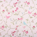 Bird Trail Rose Pink Oilcloth Tablecloth