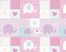 Bo Bo Elephant Oilcloth PINK Tablecloth