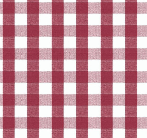 Breeze Rosso Check PVC Oilcloth Tablecloth