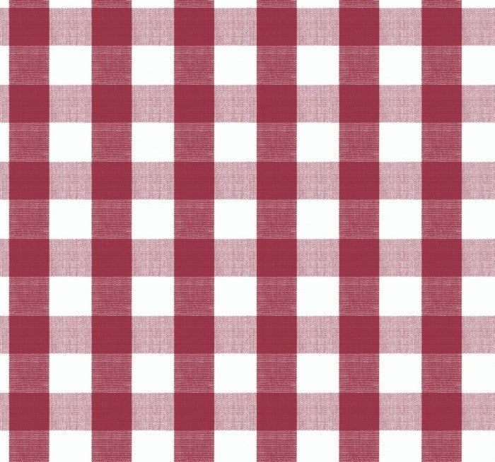 Breeze Rosso Check PVC Oilcloth Tablecloth