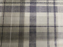 Brodie Check Navy and Grey  PVC Vinyl Tablecloth 20 Metres