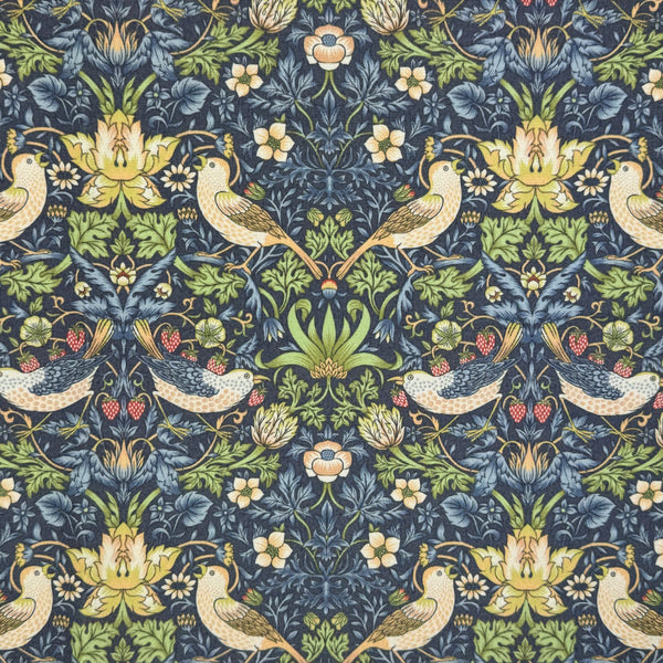 Strawberry Thief Navy Outdoor Water Resistant Digital Fabric UV Resistant 150cm wide