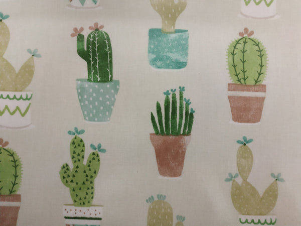 Cactus Cotton Oilcloth Tablecloth by Fryetts