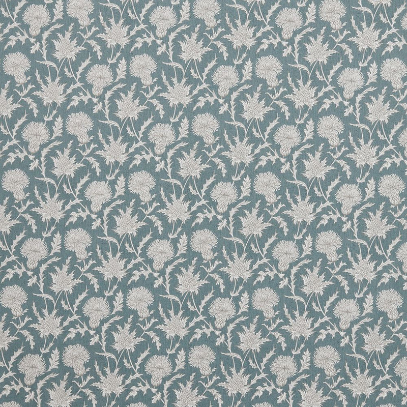 Carlina Thistle Teal Oilcloth Tablecloth