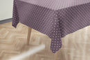 Carousel Mulberry Polka Dot Oilcloth Tablecloth I-Liv