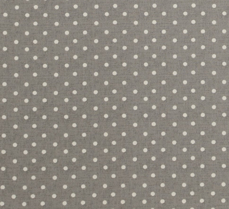 Carousel Pebble Grey Polka Dot Oilcloth Tablecloth I-Liv