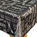 Chalkboard Bistro Menu Graphite Grey Oilcloth Sold by the Metre