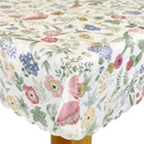 Scallop Edge Countryside Meadow Flowers Vinyl Oilcloth Tablecloth
