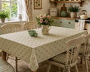 Rosebud Sage Oilcloth Tablecloth by Clarke and Clarke