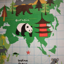 Childrens World Map Oilcloth Tablecloth