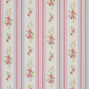 Floral Stripe Chintz Oilcloth Tablecloth 200cm x 132cm by Clarke and Clarke   - Warehouse Clearance