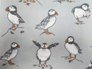 Clarke and Clarke Atlantic Puffin Smoke Grey Oilcloth Tablecloth