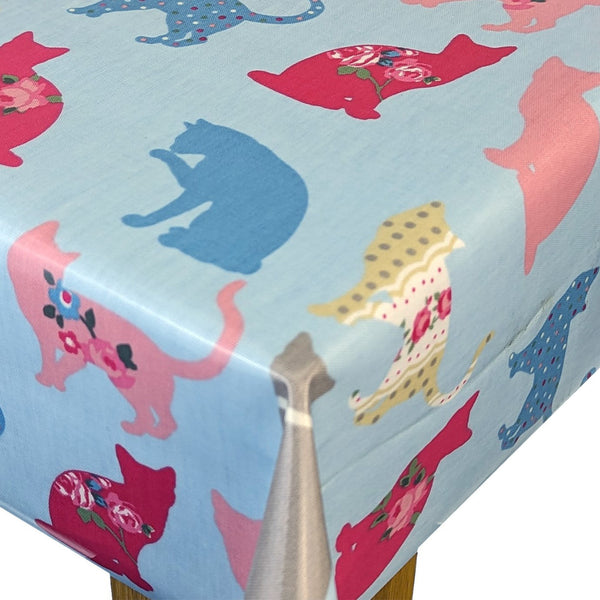 Clarke and Clarke Cats Multi Oilcloth Tablecloth