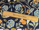 Clarke and Clarke Forester Denim and Spice Oilcloth Tablecloth