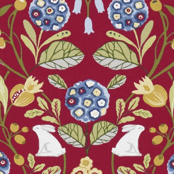 Clarke and Clarke Forester Rouge Oilcloth Tablecloth