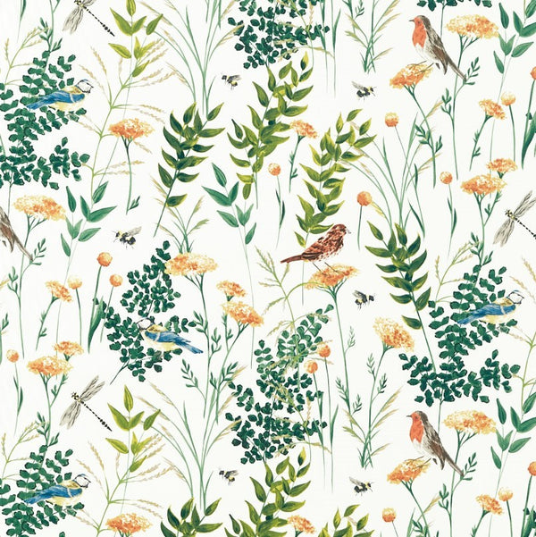 Clarke and Clarke Gardenia Summer Garden Birds Oilcloth Tablecloth