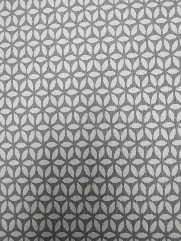 Clarke and Clarke Geo Geometric Grey Oilcloth Tablecloth