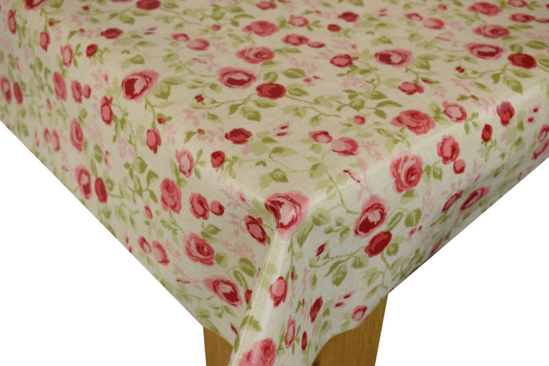 Clarke and Clarke Maude Old Rose Oilcloth Tablecloth