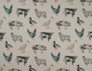 Clarke and Clarke On The Farm Linen Oilcloth Tablecloth