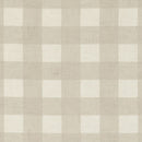 Clarke and Clarke Polly Check Beige Linen Oilcloth Tablecloth
