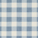 Polly Check Blue Chambray Oilcloth Tablecloth Clarke and Clarke 200cm x 132cm - Warehouse Clearance