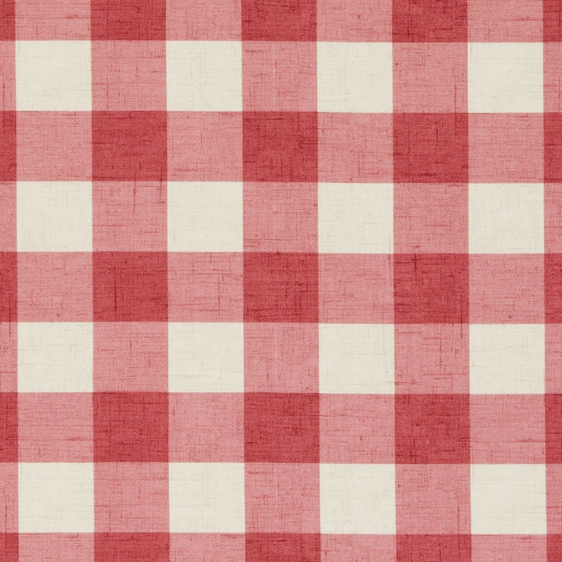 Clarke and Clarke Polly Check Old Rose Oilcloth Tablecloth