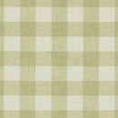 Polly Check Sage Oilcloth Tablecloth Clarke and Clarke 50cm x 132cm Warehouse Clearance