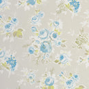 Clarke and Clarke Rose Garden Grey and Mineral Oilcloth Tablecloth